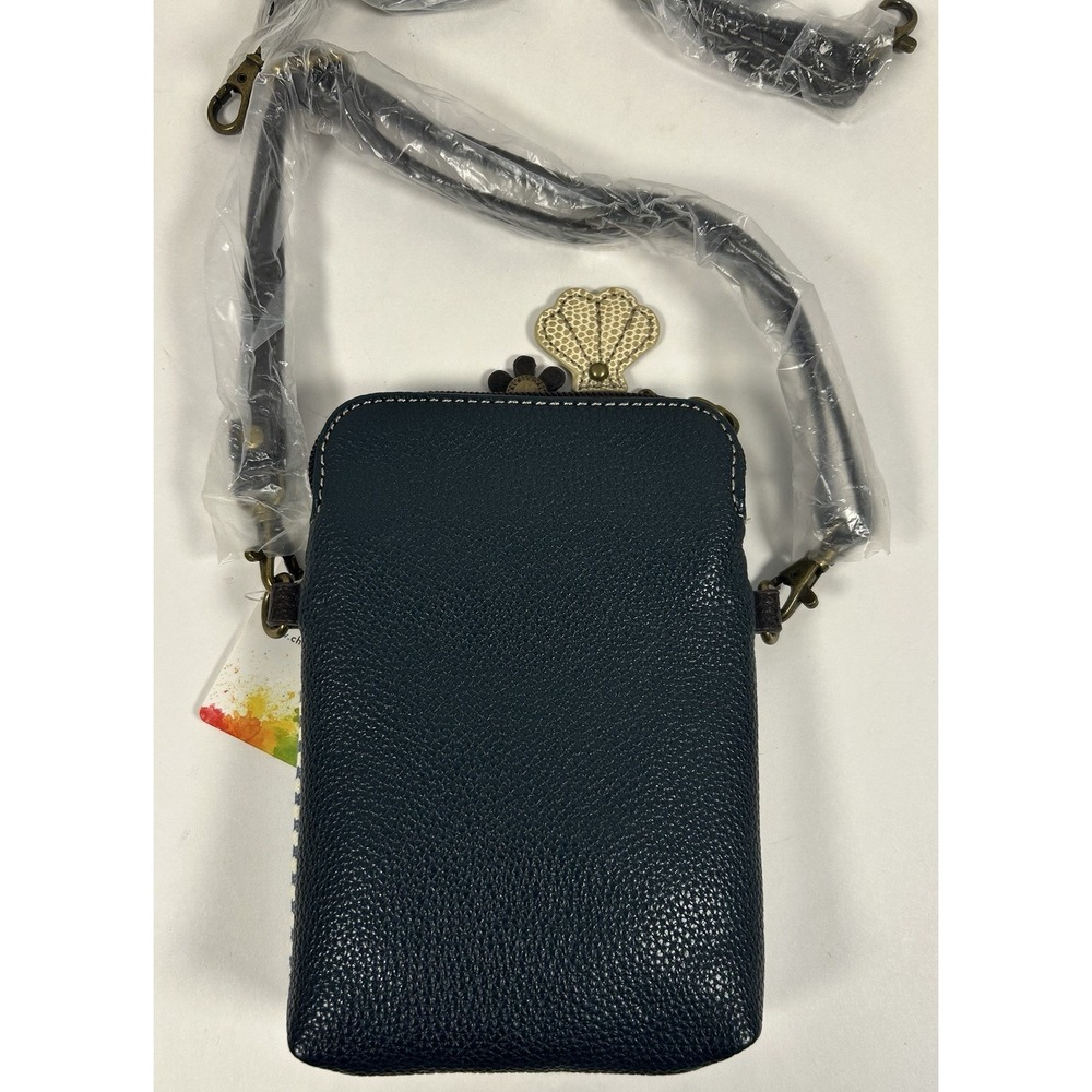 Chala Cellphone Crossbody Handbag Purse Anchor Nautical Blue Stripe NWT - Picture 3 of 5